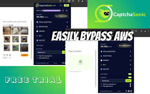 CaptchaSonic: Automatic Captcha Solver  from Chrome web store to be run with OffiDocs Chromium online