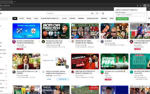 Captura e Upload para Google Drive  from Chrome web store to be run with OffiDocs Chromium online
