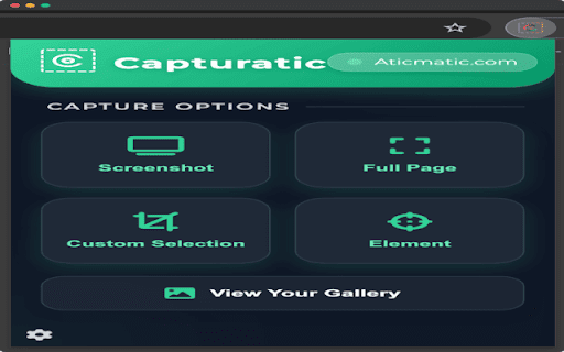 Capturatic | Effortless Screenshot Capture, Edit  Organize in Gallery  from Chrome web store to be run with OffiDocs Chromium online