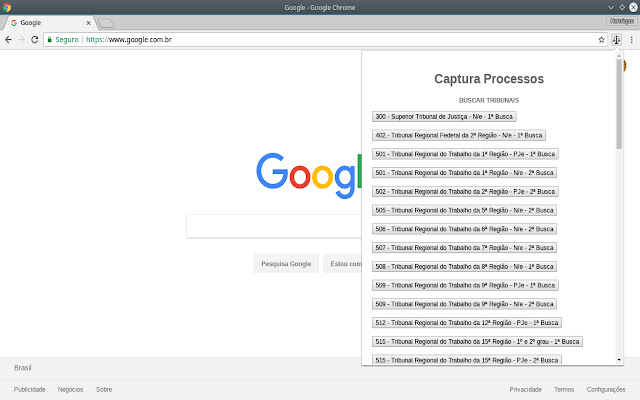 Captura Tribunal  from Chrome web store to be run with OffiDocs Chromium online