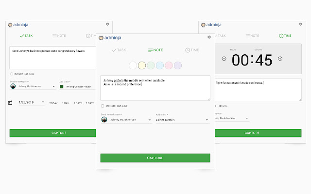 Capture for Adminja  from Chrome web store to be run with OffiDocs Chromium online
