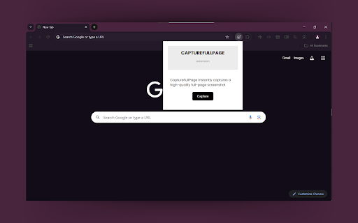 CaptureFullPage  from Chrome web store to be run with OffiDocs Chromium online