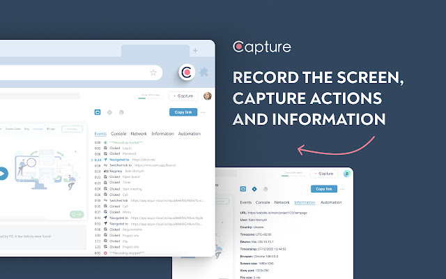 Capture: Screen recording  sharing  from Chrome web store to be run with OffiDocs Chromium online