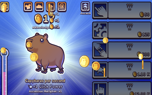 Capybara Clicker  from Chrome web store to be run with OffiDocs Chromium online