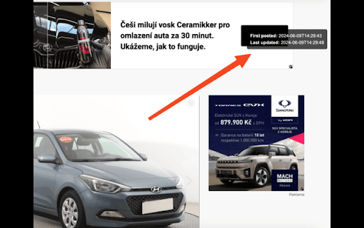 Car Ad Date Fetcher  from Chrome web store to be run with OffiDocs Chromium online