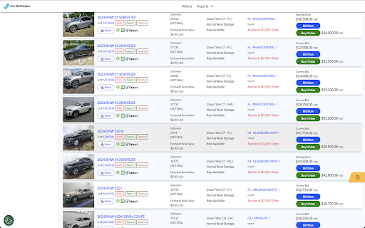 Car Bid Helper  from Chrome web store to be run with OffiDocs Chromium online