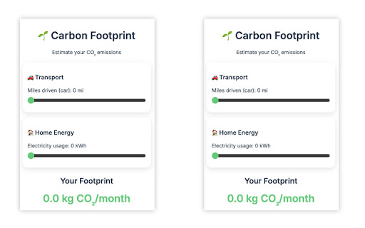 Carbon Footprint Calculator  from Chrome web store to be run with OffiDocs Chromium online