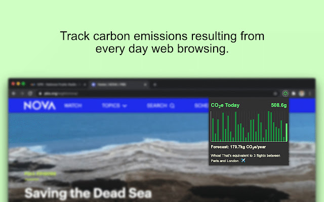 Carbon Meter  from Chrome web store to be run with OffiDocs Chromium online