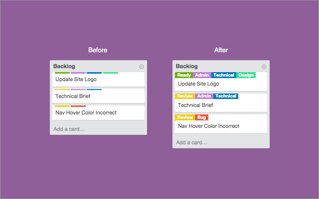 Card Color Titles for Trello  from Chrome web store to be run with OffiDocs Chromium online