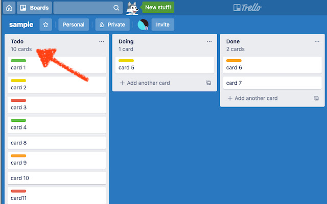 Card counter for Trello  from Chrome web store to be run with OffiDocs Chromium online