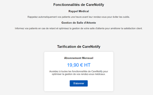 CareNotify  from Chrome web store to be run with OffiDocs Chromium online