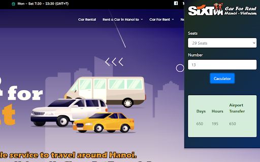 Car For Rent sixt  from Chrome web store to be run with OffiDocs Chromium online