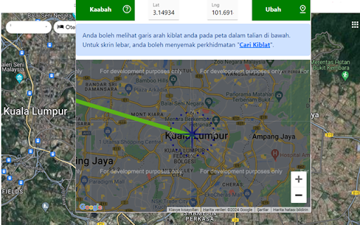 Cari Kiblat  from Chrome web store to be run with OffiDocs Chromium online