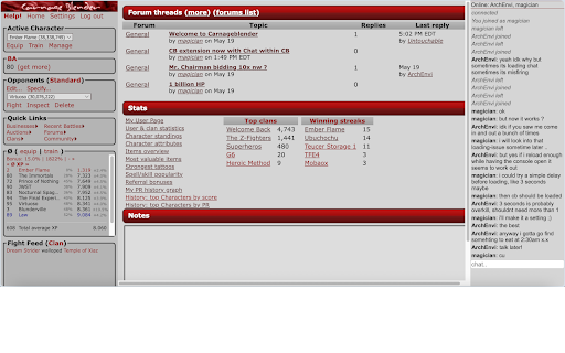 Carnage Blender Stats and Chat  from Chrome web store to be run with OffiDocs Chromium online