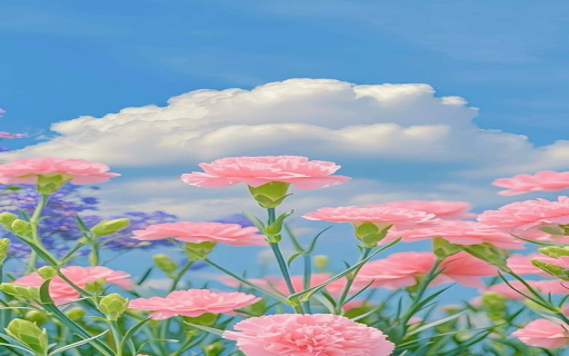 Carnation field wallpaper  from Chrome web store to be run with OffiDocs Chromium online