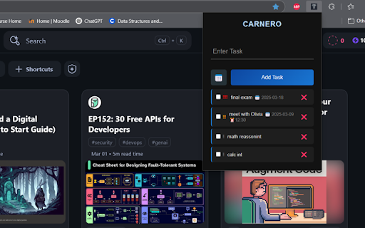 Carnero  from Chrome web store to be run with OffiDocs Chromium online