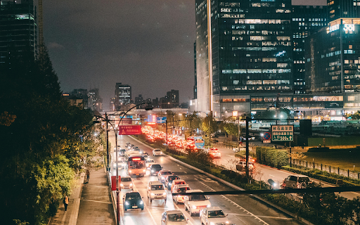 Cars on Road during Night Time  from Chrome web store to be run with OffiDocs Chromium online