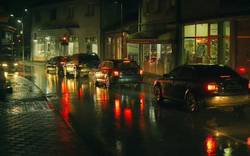 Cars on Side of the Road during Night Time  from Chrome web store to be run with OffiDocs Chromium online