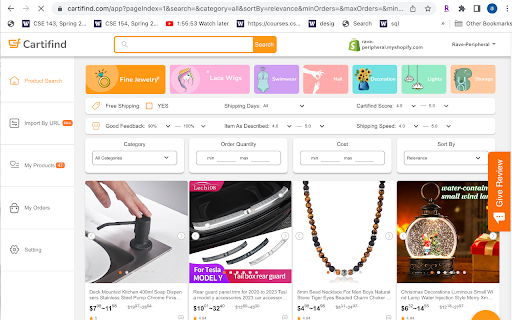 Cartifind Importer  from Chrome web store to be run with OffiDocs Chromium online