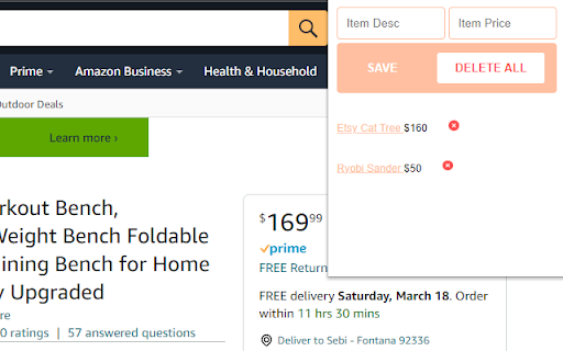 Cart Mate  from Chrome web store to be run with OffiDocs Chromium online