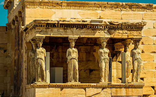 Caryatids of the Erechtheion at Acropolis  from Chrome web store to be run with OffiDocs Chromium online