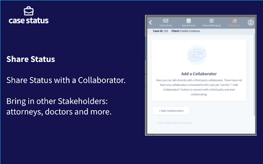 Case Status for Google Chrome  from Chrome web store to be run with OffiDocs Chromium online