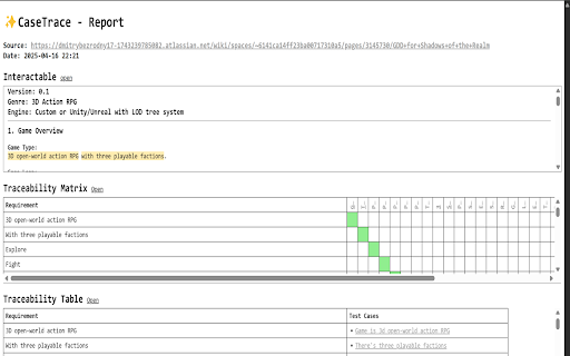 CaseTrace  from Chrome web store to be run with OffiDocs Chromium online