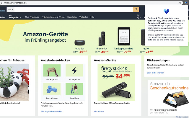 Cash Back  from Chrome web store to be run with OffiDocs Chromium online