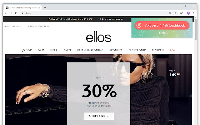 Cashbacker assistenten  from Chrome web store to be run with OffiDocs Chromium online