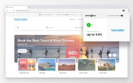 Cashback Ninja  from Chrome web store to be run with OffiDocs Chromium online