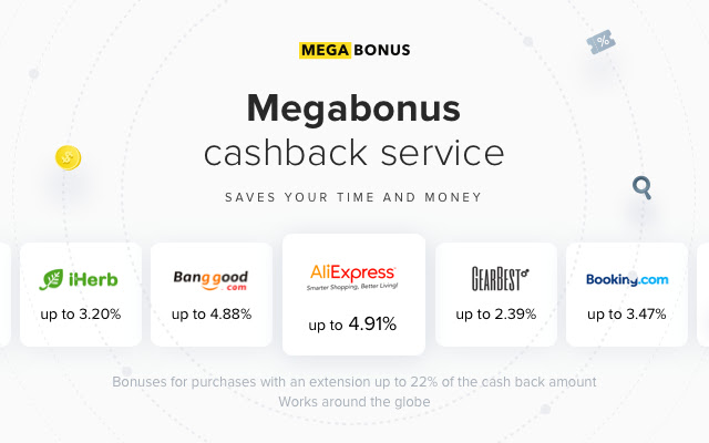 Cash Back Service Megabonus  from Chrome web store to be run with OffiDocs Chromium online