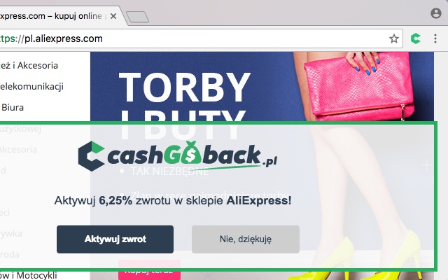 Cashgoback.pl  from Chrome web store to be run with OffiDocs Chromium online