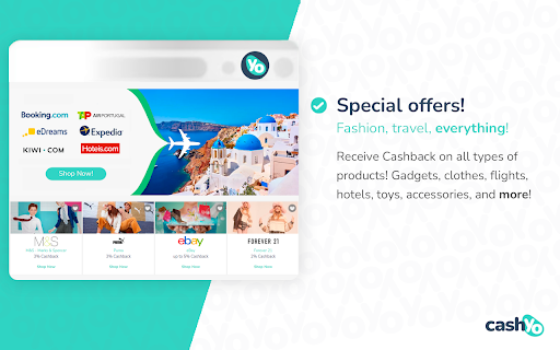 cashyo.com Cashback, Coupons and Rewards  from Chrome web store to be run with OffiDocs Chromium online