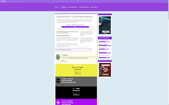 CasinoSajter på nätet!  from Chrome web store to be run with OffiDocs Chromium online