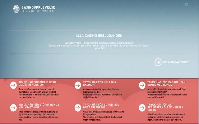 Casinoupplevelse  from Chrome web store to be run with OffiDocs Chromium online