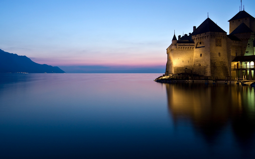 Castle by the Lake at Dusk  from Chrome web store to be run with OffiDocs Chromium online