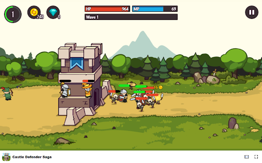 Castle Defender Saga Upgrade your tower and defeat the enemy base!  from Chrome web store to be run with OffiDocs Chromium online