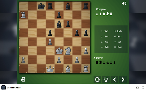 Casual Chess Game Outsmart the computer in classic chess!  from Chrome web store to be run with OffiDocs Chromium online
