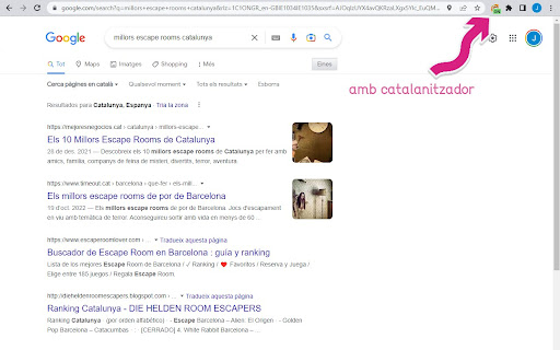 Catalanitzador de Google  from Chrome web store to be run with OffiDocs Chromium online