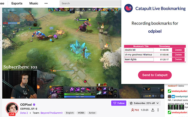 Catapult Live Bookmarking Extension  from Chrome web store to be run with OffiDocs Chromium online