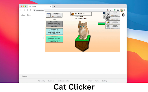 Cat Clicker  from Chrome web store to be run with OffiDocs Chromium online