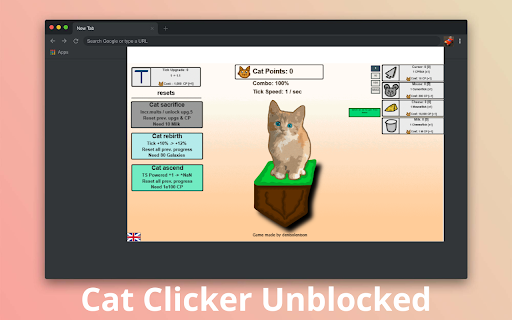 Cat Clicker Game  from Chrome web store to be run with OffiDocs Chromium online