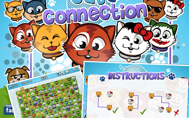 Cat Connection Mahjong  from Chrome web store to be run with OffiDocs Chromium online