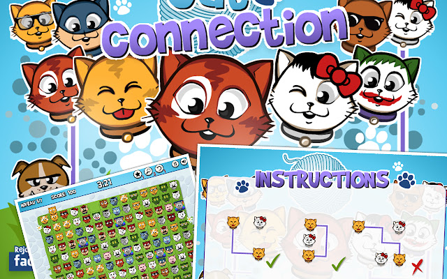 Cat Connection Mahjong da Chrome Web Store será executado com OffiDocs Chromium online