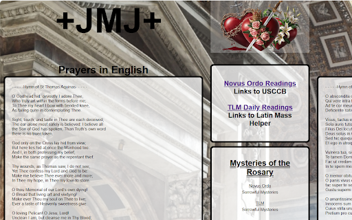 Catholic New Tab  from Chrome web store to be run with OffiDocs Chromium online