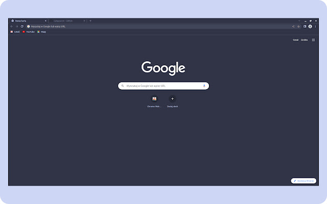 Catppuccin Chrome Theme Frappe  from Chrome web store to be run with OffiDocs Chromium online