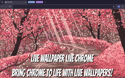 Cat Sakura Street Pixel Live Wallpaper New Tab  from Chrome web store to be run with OffiDocs Chromium online