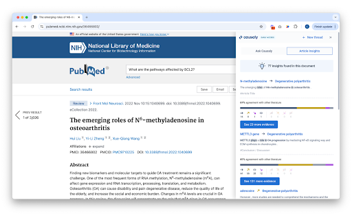 Causaly  from Chrome web store to be run with OffiDocs Chromium online