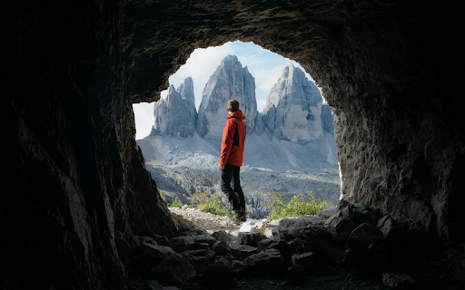 Cave and Mountains  from Chrome web store to be run with OffiDocs Chromium online