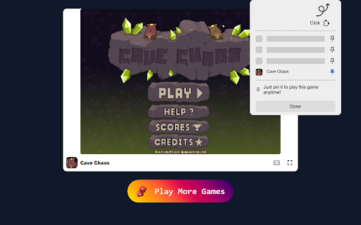 Cave Chaos Game Escape the Collapsing Cavern with Thrilling Action!  from Chrome web store to be run with OffiDocs Chromium online